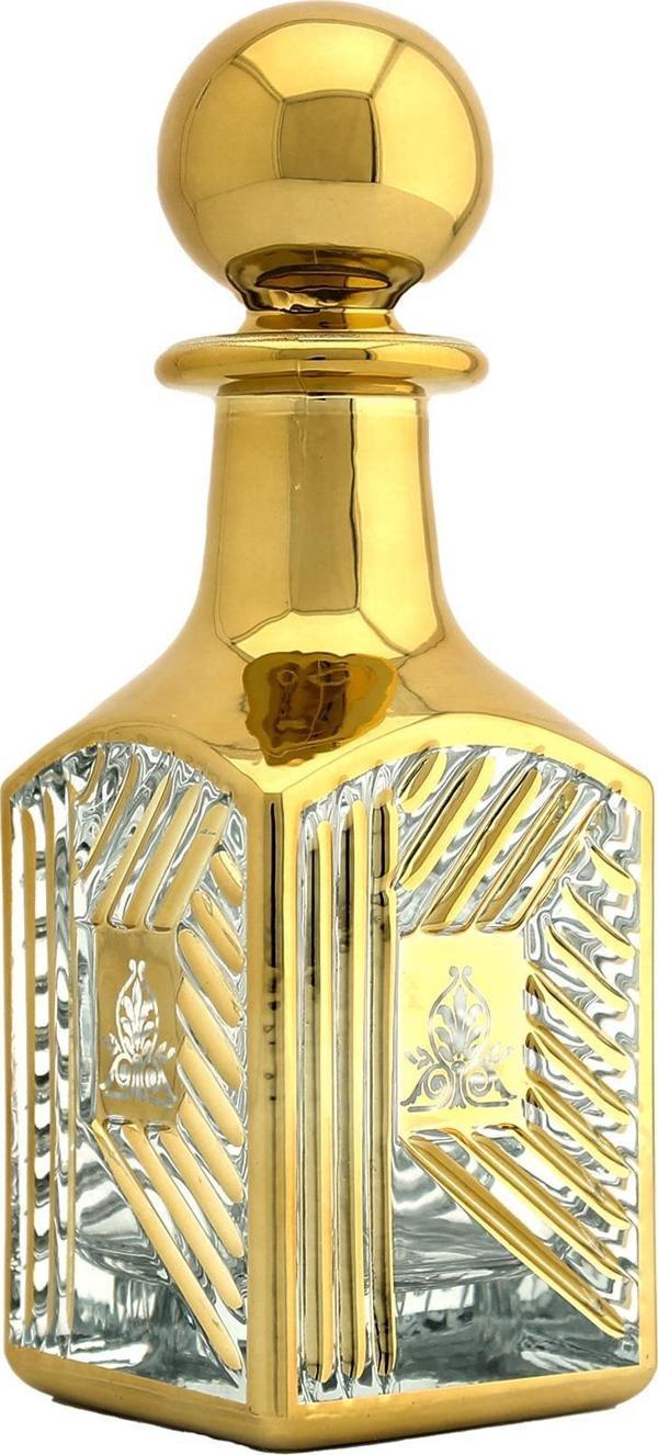 Parfüm Esans Cam Şişesi Gold Boş Esans Cam Şişesi Dekorotif Vitrin Şişesi 150 Ml. X002-150ML-2 - Image 1