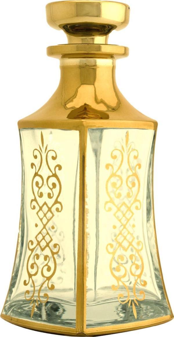 Parfüm Esans Cam Şişesi Gold Boş Esans Cam Şişesi Dekorotif Vitrin Şişesi 150 Ml. X009-150ML-4 - Image 1
