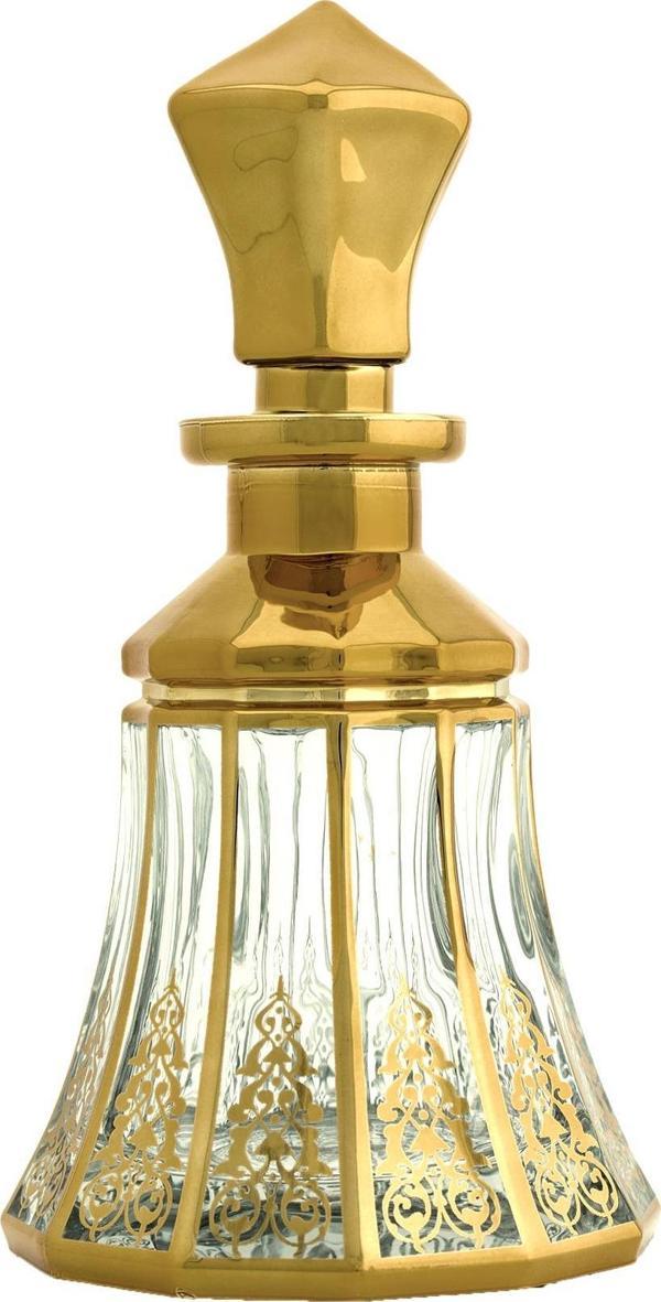 Parfüm Esans Cam Şişesi Gold Boş Esans Cam Şişesi Dekorotif Vitrin Şişesi 150 Ml. X003-150ML-2 - Image 1