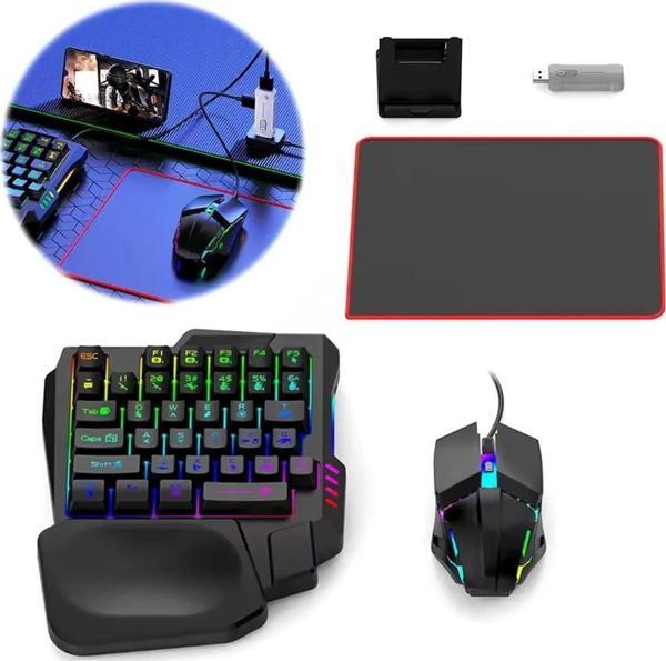 Serreha Pubg Mobil Oyun Kiti Klavye Mouse Dönüştürücü Seti Gamer Aksesuar 5 In1 Bt5.3 - Image 1