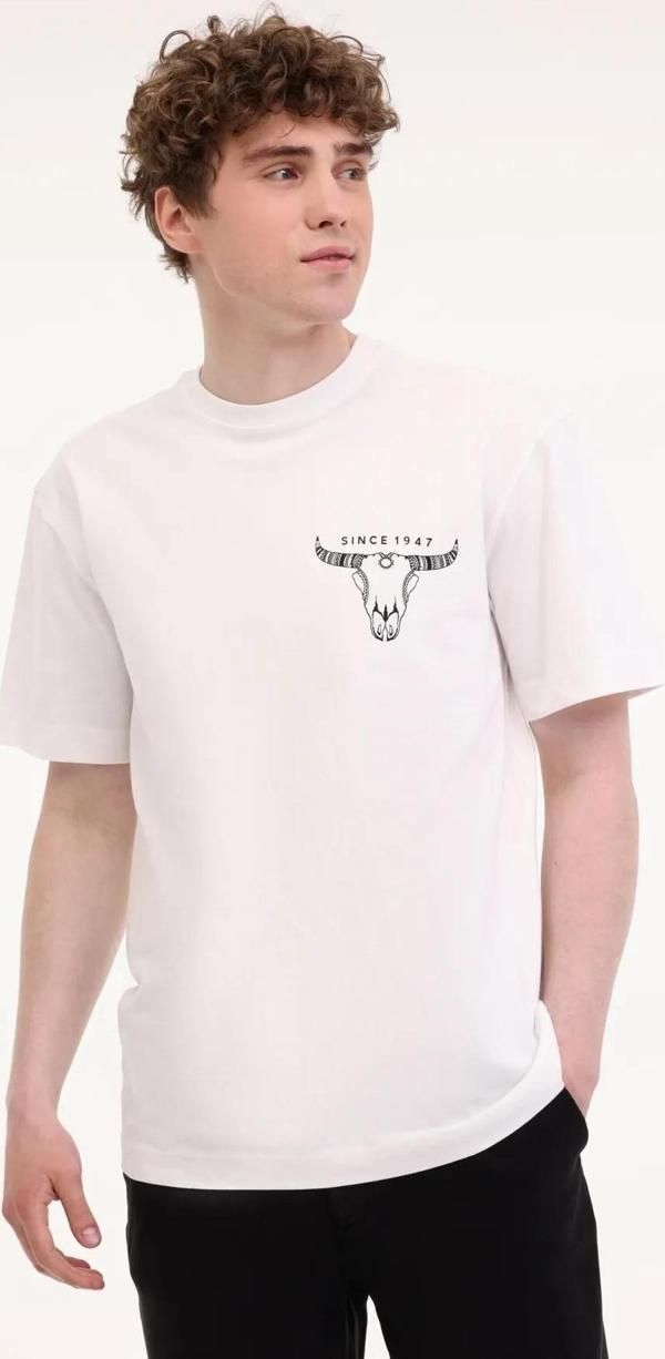 Wrangler Loose Fit Grafik Logo Erkek Tişört  W241299100 - Image 1