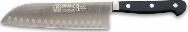 Büro Ev Ofis Mutfağı için 18CM Sıcak Dövme Oluklu Santoku Şef Bıçağı - Image 1