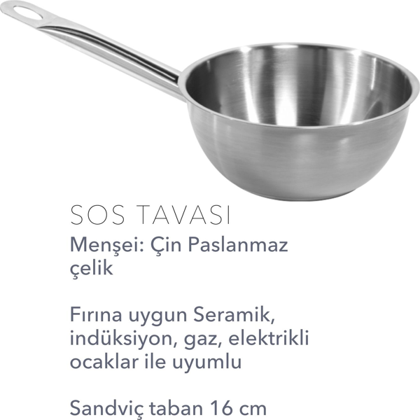 Metro Professional 16cm Çelik Sos Tavası - Image 1