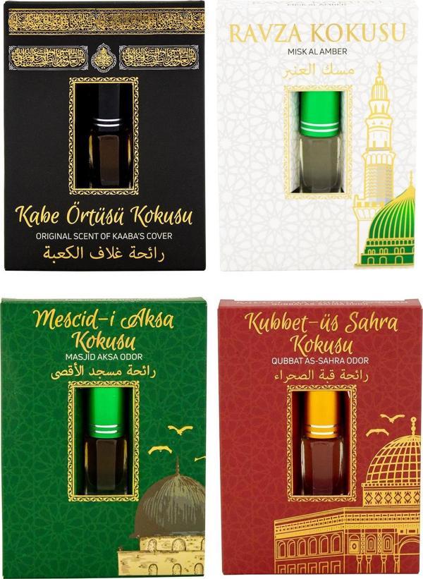 Kabe Örtüsü Kokusu Medine Ravza Kokusu Mescidi Aksa kokusu ve Kubbetül Sahra Kokusu Alkolsüz Esans 3ml - Image 1