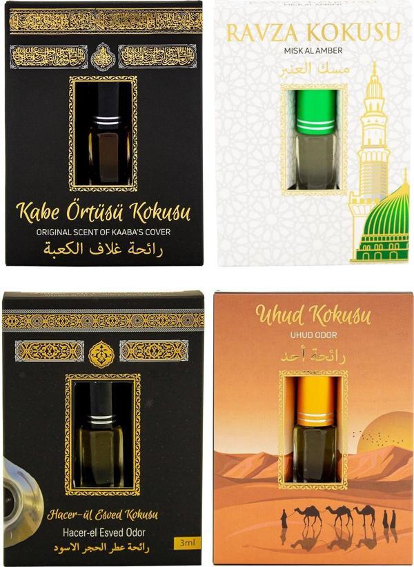 Kabe Örtüsü Kokusu Medine Ravza Kokusu Hacerül Esved Kokusu ve Uhud kokusu Alkolsüz Esans 3ml - Image 1