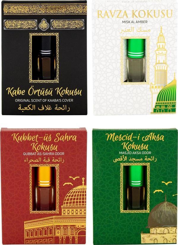 Kabe Örtüsü Kokusu Medine Ravza Kokusu Kubbetül Sahra Kokusu ve Mescidi Aksa kokusu Alkolsüz Esans 3ml - Image 1