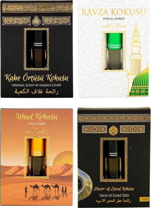 Kabe Örtüsü Kokusu Medine Ravza Kokusu Uhud Kokusu ve Hacerül Esved kokusu Alkolsüz Esans 3ml - Image 1