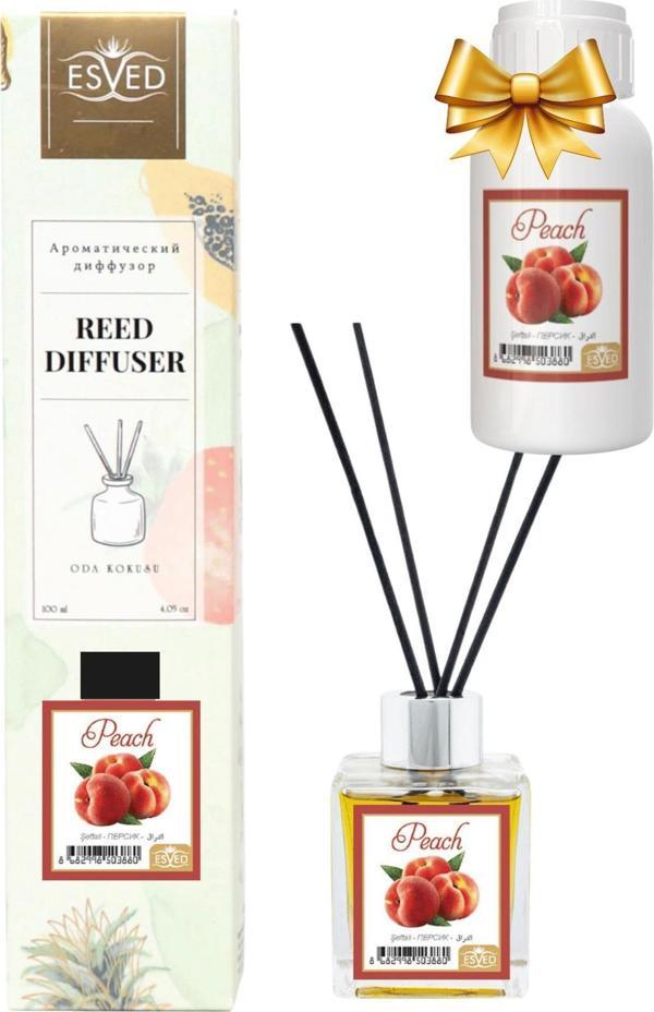 Şeftali Kokusu 100 Ml Çubuklu Oda Kokusu Yedek Dolum Şişesi Hediyeli - Image 1