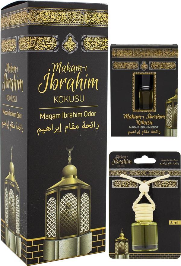 Makamı İbrahim Kokusu 400ml Sprey Ve Makamı İbrahim Kokusu 8 Ml Araba Kokusu Cam Şişe Ve Makamı İbrahim Alkolsüz Esans 3 - Image 1