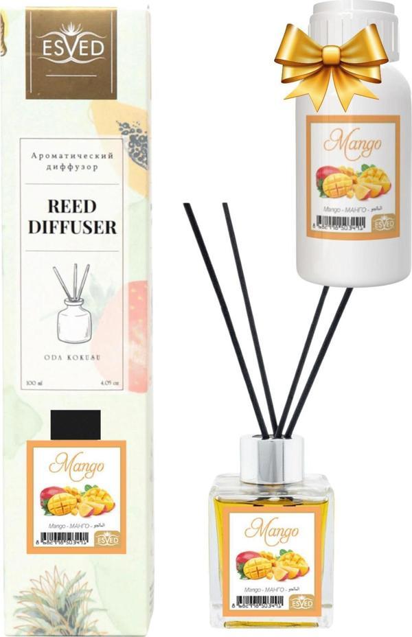 Mango Kokusu 100 Ml Çubuklu Oda Kokusu Yedek Dolum Şişesi Hediyeli - Image 1