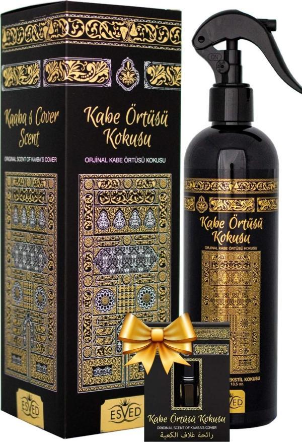Kabe Örtüsü Kokusu Sprey 400 Ml. Kabe Örtüsü Kokusu Parfüm Esansı 3Ml. Hediyeli - Image 1