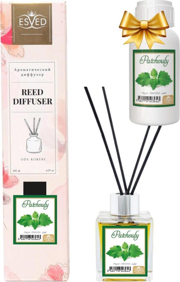 Paçuli Kokusu 100 Ml Çubuklu Oda Kokusu Yedek Dolum Şişesi Hediyeli - Image 1