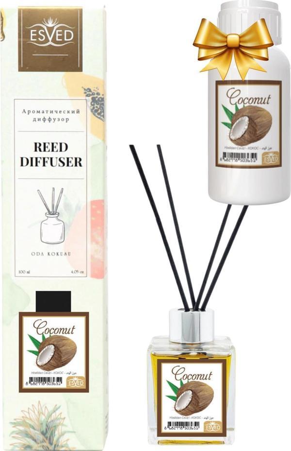 Hindistan Cevizi Kokusu 100 Ml Çubuklu Oda Kokusu Yedek Dolum Şişesi Hediyeli - Image 1