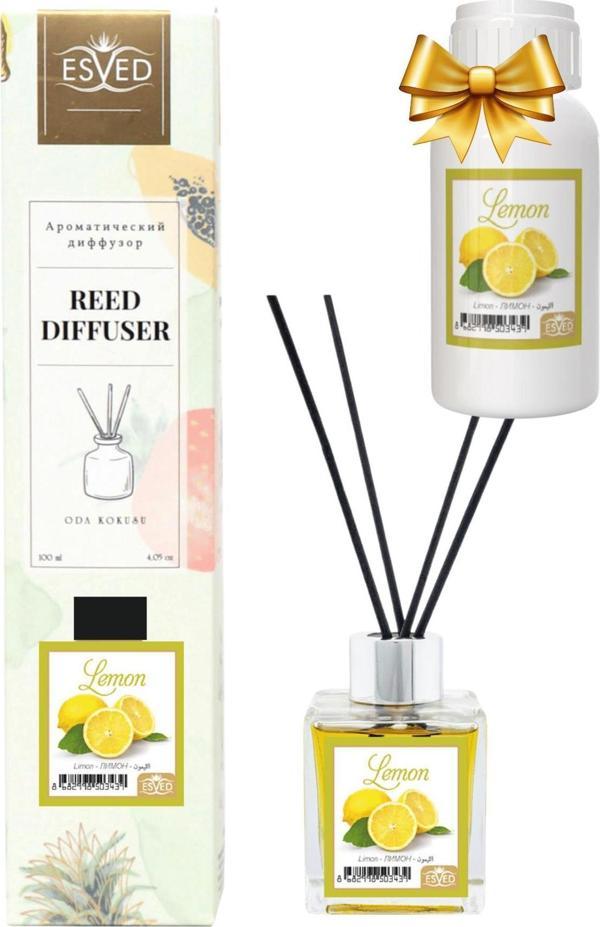 Limon Çiçeği Kokusu 100 Ml Çubuklu Oda Kokusu Yedek Dolum Şişesi Hediyeli - Image 1