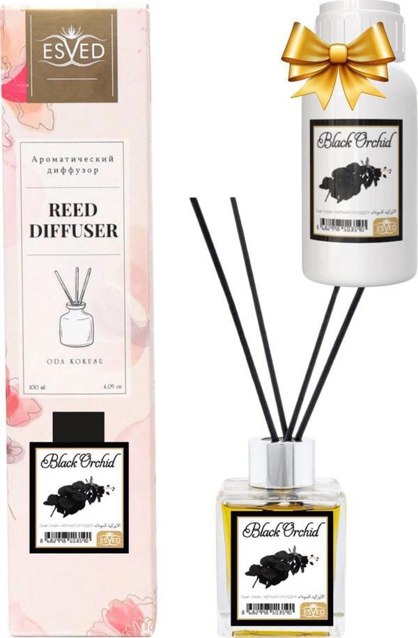Siyah Orkide Kokusu 100 Ml Çubuklu Oda Kokusu Yedek Dolum Şişesi Hediyeli - Image 1