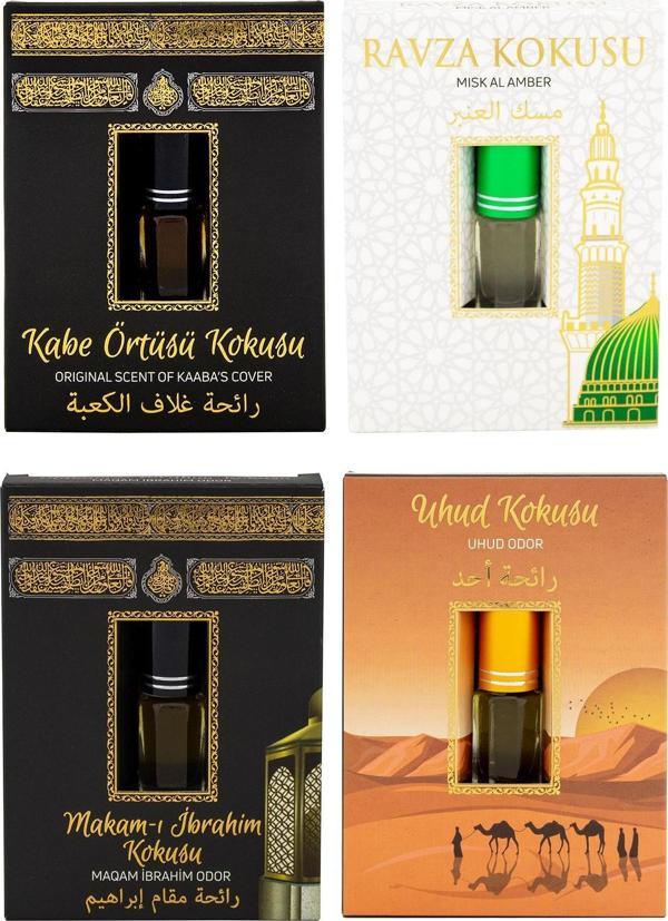 Kabe Örtüsü Kokusu Medine Ravza Kokusu Makamı İbrahim Kokusu ve Uhud kokusu Alkolsüz Esans 3ml - Image 1