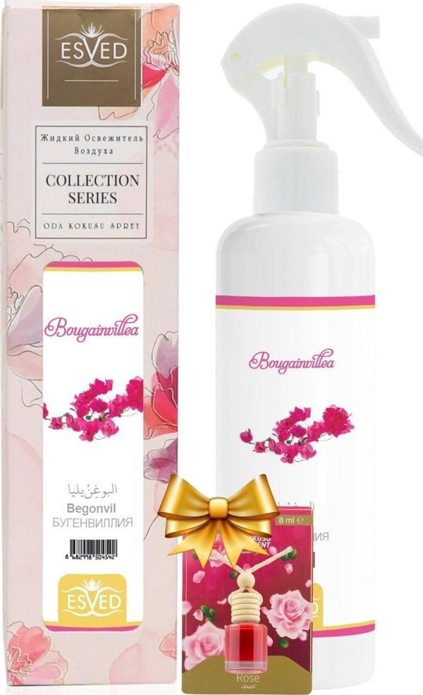 Begonvil Çiçeği Kokusu Sprey 400Ml. Gül Kokusu Araba Kokusu 8Ml. Hediyeli - Image 1
