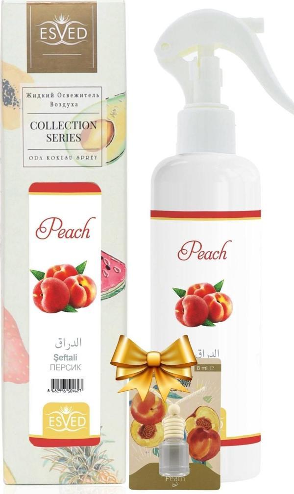 Şeftali Kokusu Sprey 400Ml. Şeftali Kokusu Araba Kokusu 8Ml. Hediyeli - Image 1