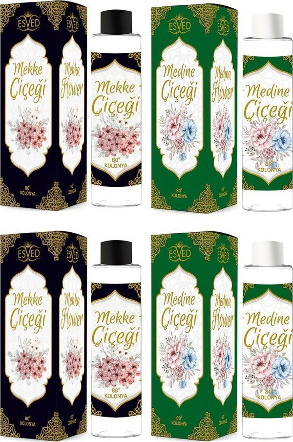 Mekke Çiçeği Ve Medine Çiçeği Kolonya 400Ml. 80 Derece 4 Adet - Image 1