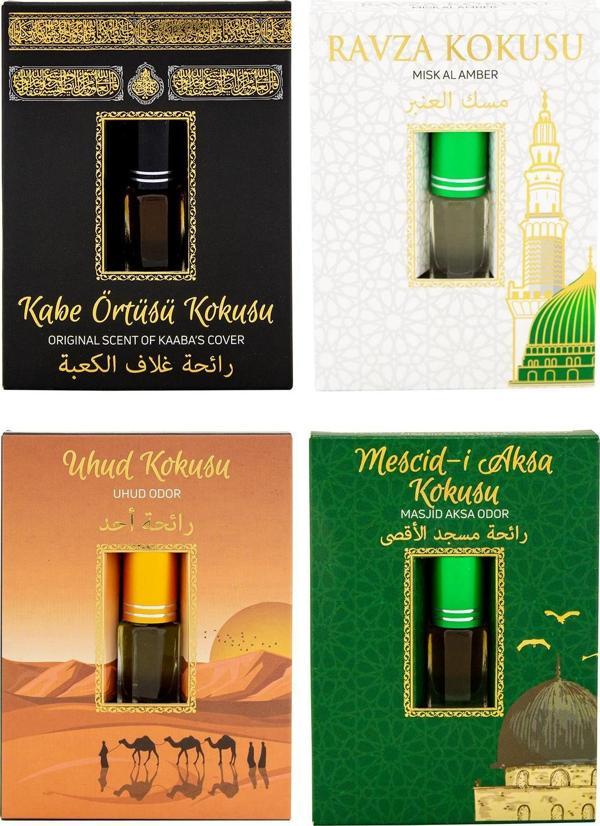 Kabe Örtüsü Kokusu Medine Ravza Kokusu Uhud Kokusu ve Mescidi Aksa kokusu Alkolsüz Esans 3ml - Image 1