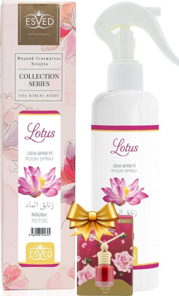 Nilüfer Kokusu Sprey 400Ml. Gül Kokusu Araba Kokusu 8Ml. Hediyeli - Image 1