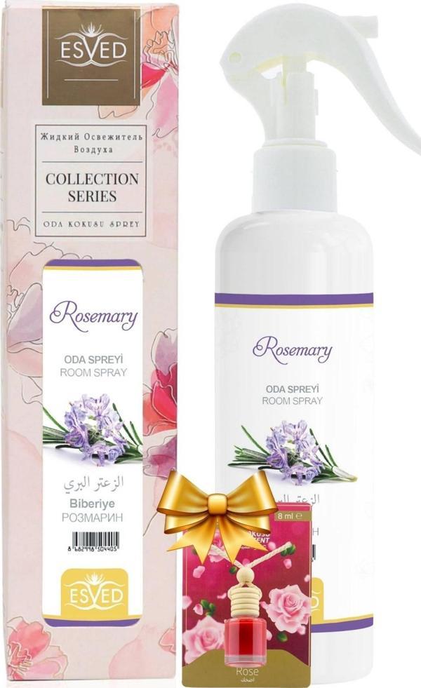 Biberiye Kokusu Sprey 400Ml. Gül Kokusu Araba Kokusu 8Ml. Hediyeli - Image 1