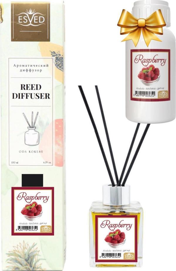 Ahududu Kokusu 100 Ml Çubuklu Oda Kokusu Yedek Dolum Şişesi Hediyeli - Image 1
