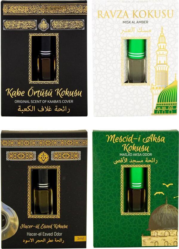 Kabe Örtüsü Kokusu Medine Ravza Kokusu Hacerül Esved Kokusu ve Mescidi Aksa kokusu Alkolsüz Esans 3ml - Image 1