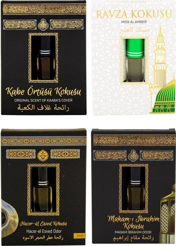 Kabe Örtüsü Kokusu Medine Ravza Kokusu Hacerül Esved Kokusu ve Makamı İbrahim kokusu Alkolsüz Esans 3ml - Image 1