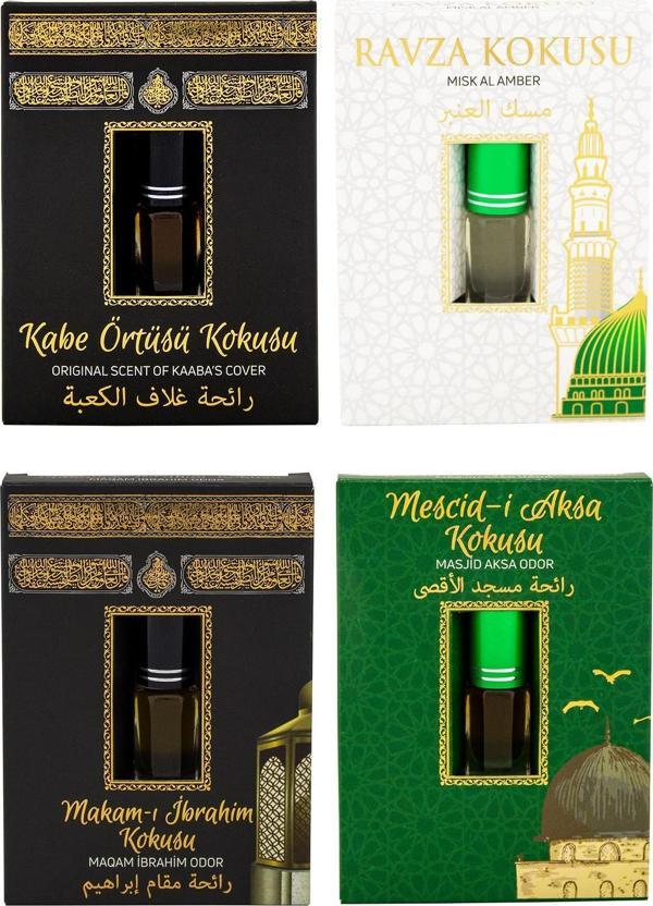 Kabe Örtüsü Kokusu Medine Ravza Kokusu Makamı İbrahim Kokusu ve Mescidi Aksa kokusu Alkolsüz Esans 3ml - Image 1