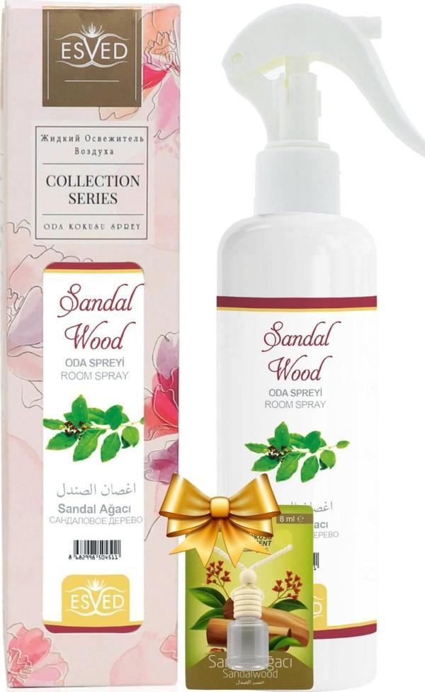 Sandal Ağacı Kokusu Sprey 400Ml. Sandal Ağacı Kokusu Araba Kokusu 8Ml. Hediyeli - Image 1