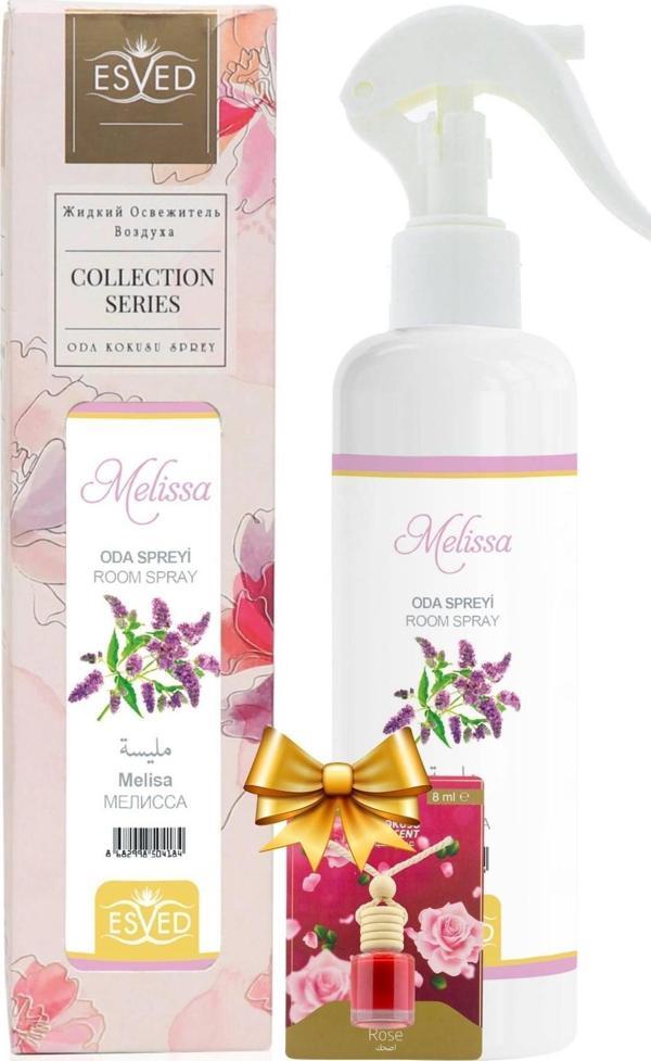 Melisa Kokusu Sprey 400Ml. Gül Kokusu Araba Kokusu 8Ml. Hediyeli - Image 1