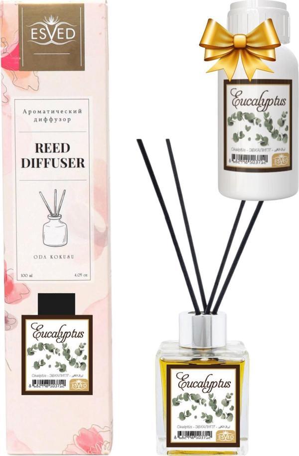 Okaliptüs Kokusu 100 Ml Çubuklu Oda Kokusu Yedek Dolum Şişesi Hediyeli - Image 1