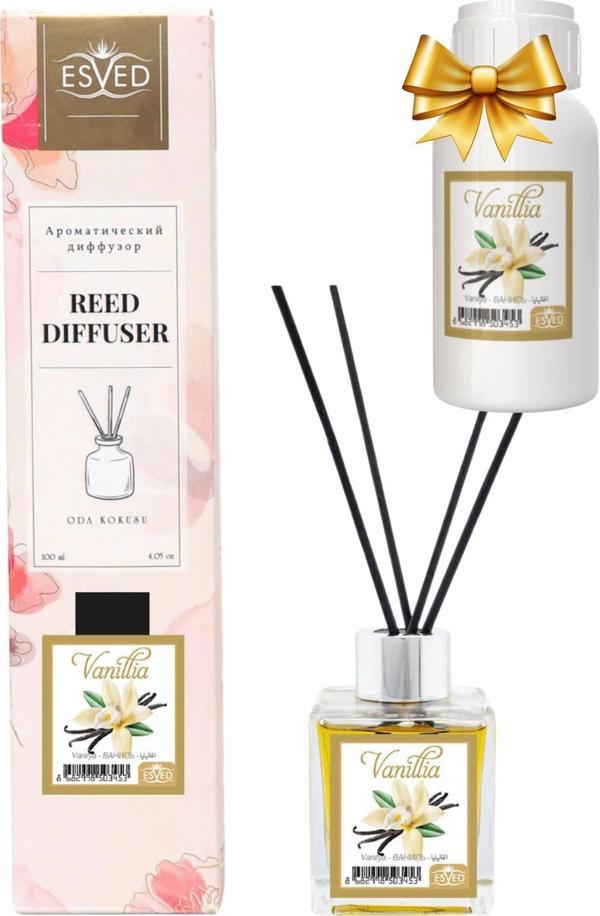 Vanilya Kokusu 100 Ml Çubuklu Oda Kokusu Yedek Dolum Şişesi Hediyeli - Image 1