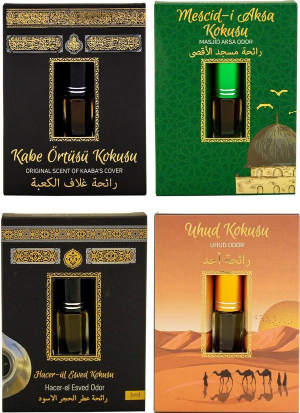 Kabe Örtüsü Kokusu Mescidi Aksa kokusu Hacerül Esved Kokusu ve Uhud kokusu Alkolsüz Esans 3ml - Image 1