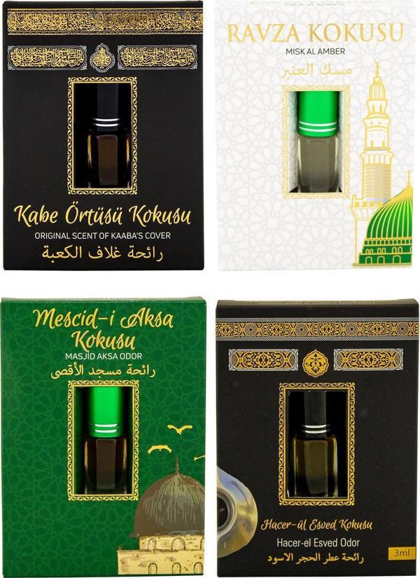 Kabe Örtüsü Kokusu Medine Ravza Kokusu Mescidi Aksa kokusu ve Hacerül Esved Kokusu Alkolsüz Esans 3ml - Image 1