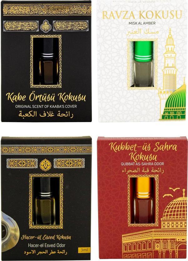 Kabe Örtüsü Kokusu Medine Ravza Kokusu Hacerül Esved Kokusu ve Kubbetül Sahra kokusu Alkolsüz Esans 3ml - Image 1