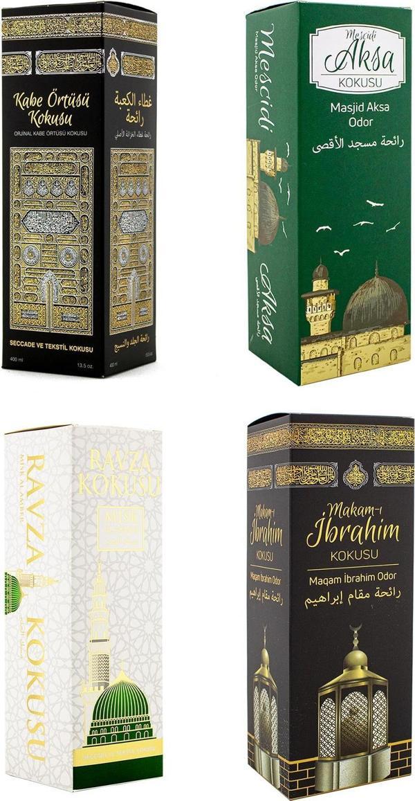 Kabe Örtüsü Kokusu Mescidi Aksa Kokusu Medine Ravza kokusu Ve Makamı İbrahim Kokusu Sprey 400 Ml. - Image 1