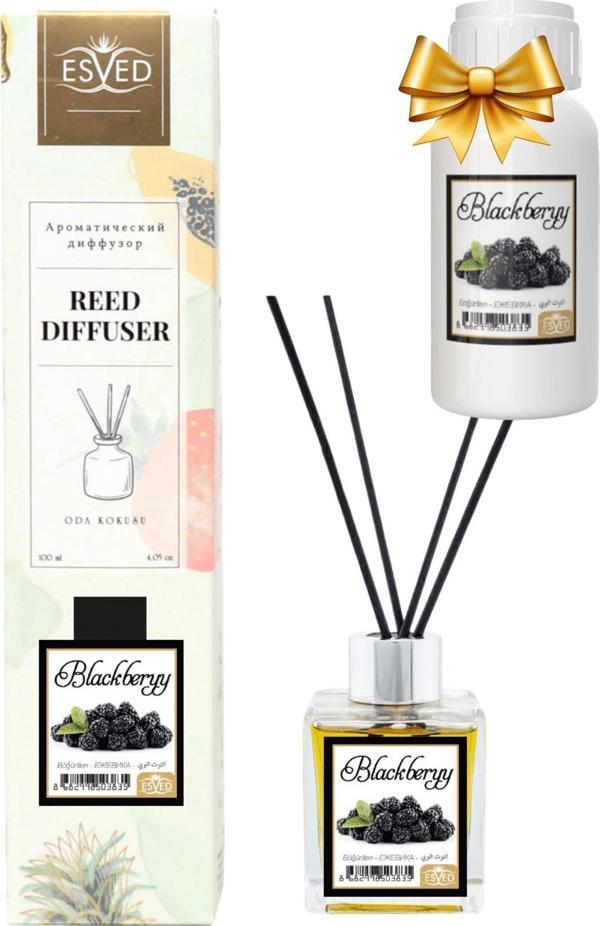 Böğürtlen Kokusu 100 Ml Çubuklu Oda Kokusu Yedek Dolum Şişesi Hediyeli - Image 1