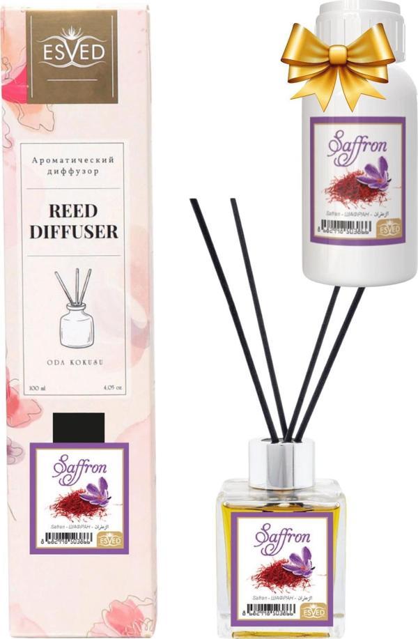 Safran Kokusu 100 Ml Çubuklu Oda Kokusu Yedek Dolum Şişesi Hediyeli - Image 1