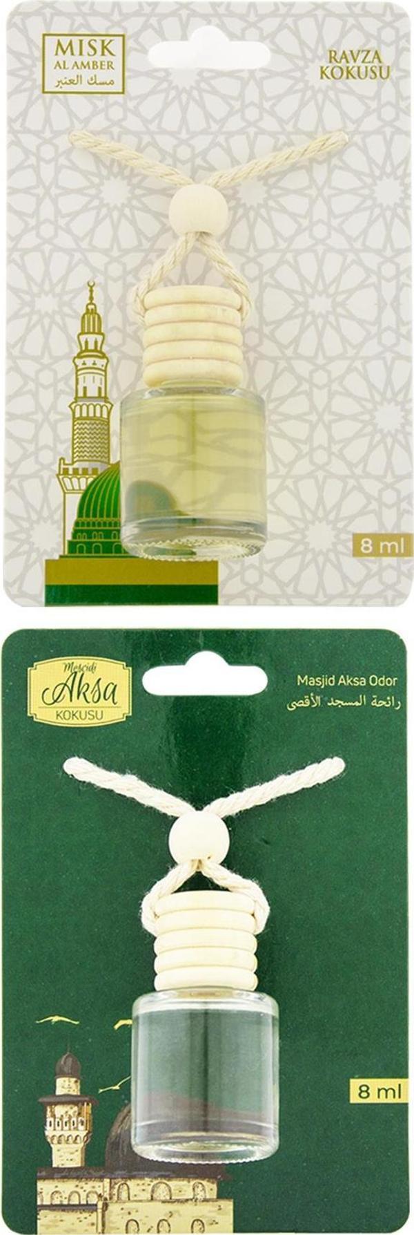 Medine Ravza Kokusu Ve Mescidi Aksa Kokusu 8 Ml Araba Kokusu Cam Şişe - Image 1