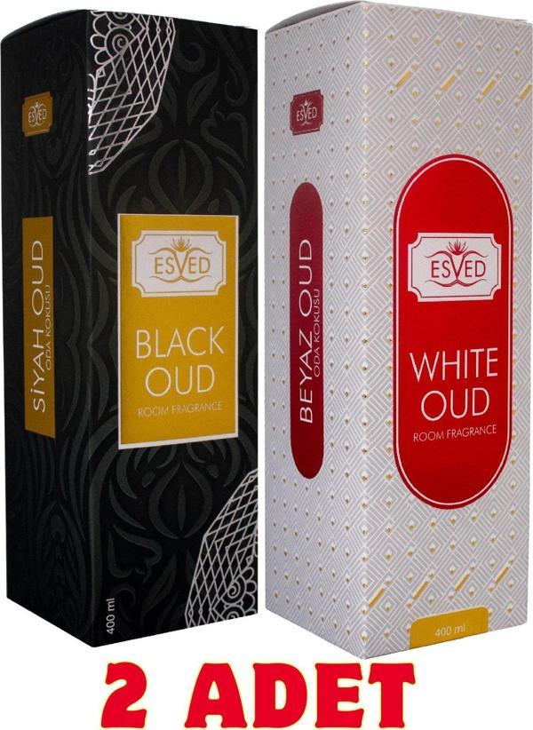 Beyaz Oud & White Oud ve Siyah Oud & Black Oud Oda Ve Kumaş Spreyi Seccade Spreyi Oda Kokusu Koku 400 ml - Image 1