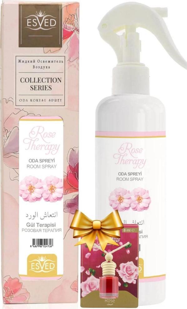 Gül Terapisi Kokusu Sprey 400Ml. Gül Terapisi Kokusu Araba Kokusu 8Ml. Hediyeli - Image 1