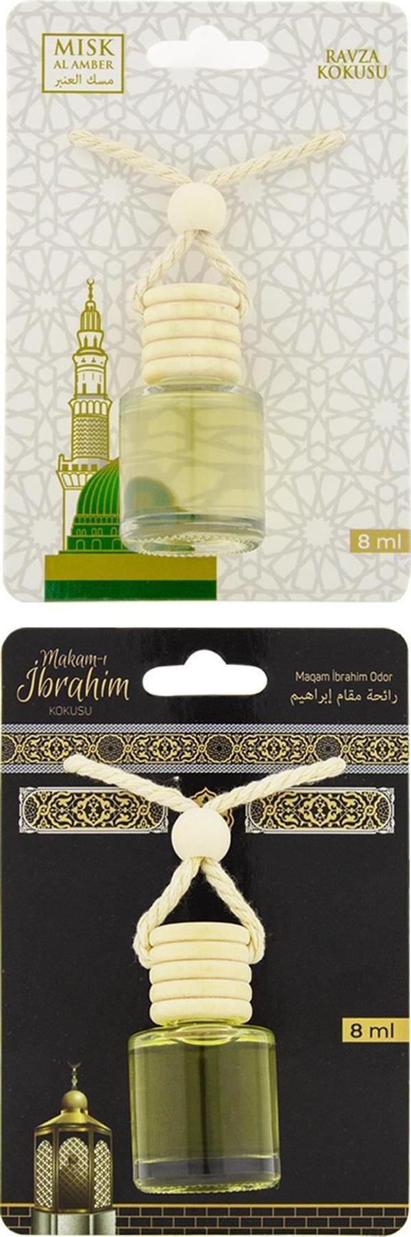 Medine Ravza Kokusu Ve Makamı İbrahim Kokusu 8 Ml Araba Kokusu Cam Şişe - Image 1