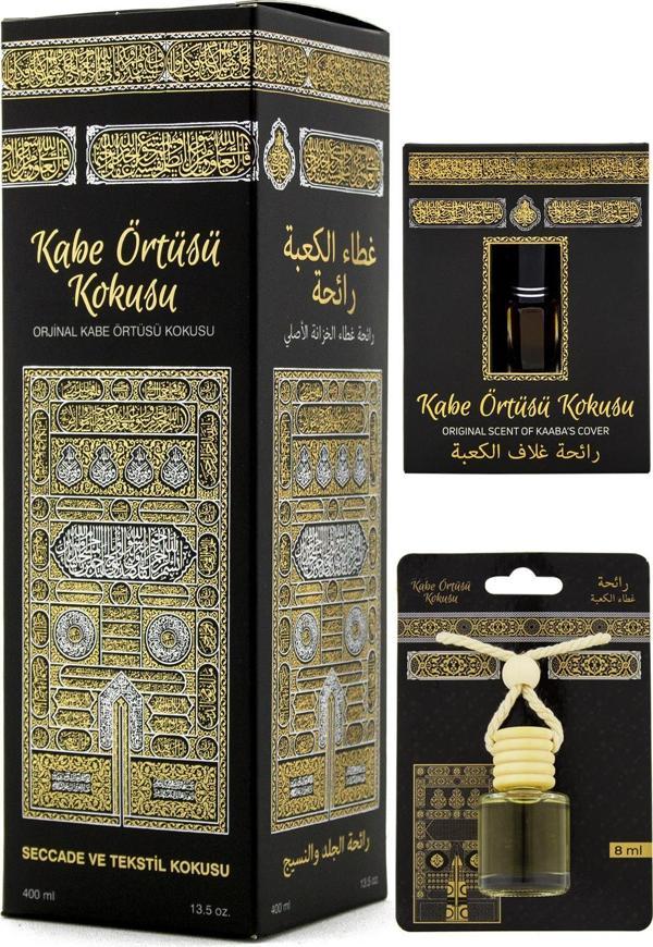 Kabe Örtüsü Kokusu 400ml - Kabe Örtüsü Kokusu 8Ml Araba Kokusu Cam Şişe - Kabe Örtüsü Alkolsüz Esans 3Ml - Image 1