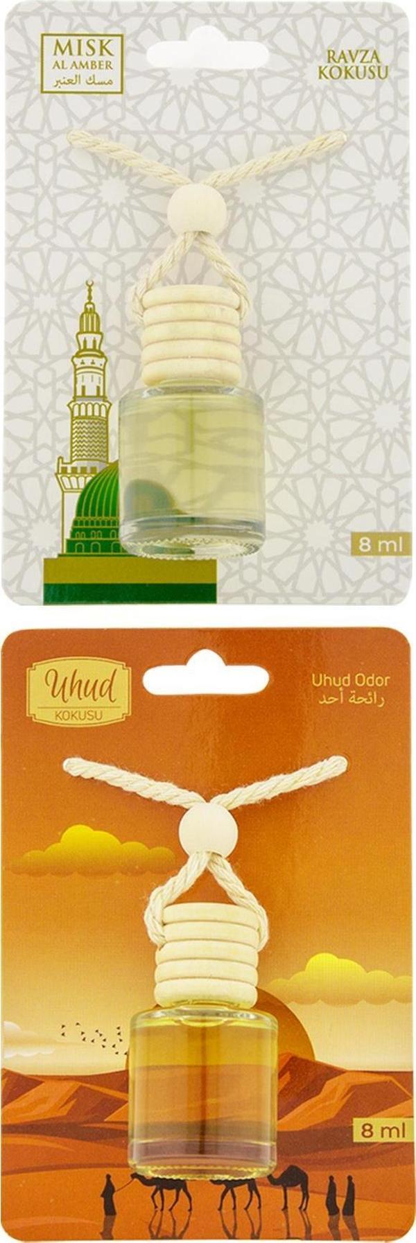 Medine Ravza Kokusu Ve Uhud Kokusu 8 Ml Araba Kokusu Cam Şişe - Image 1