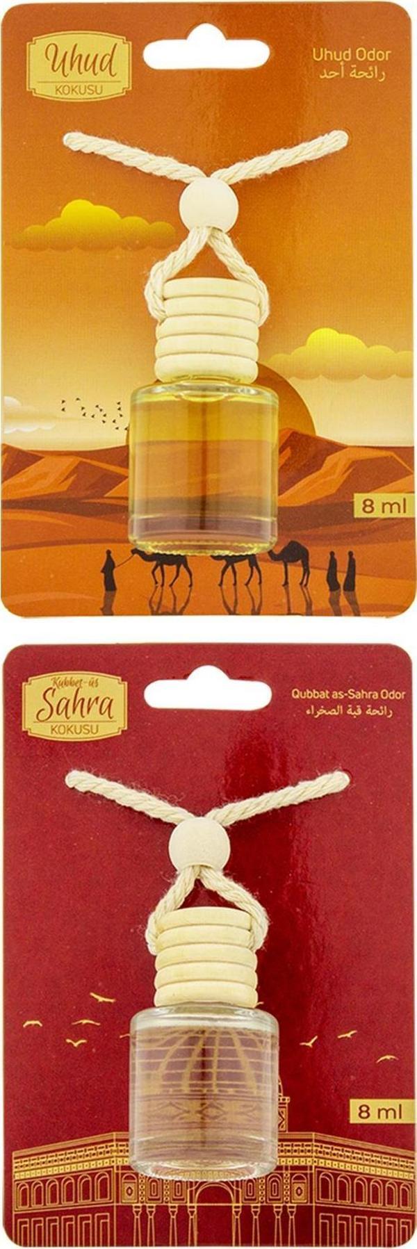 Uhud Kokusu Ve Kubbetüs Sahra Kokusu 8 Ml Araba Kokusu Cam Şişe - Image 1