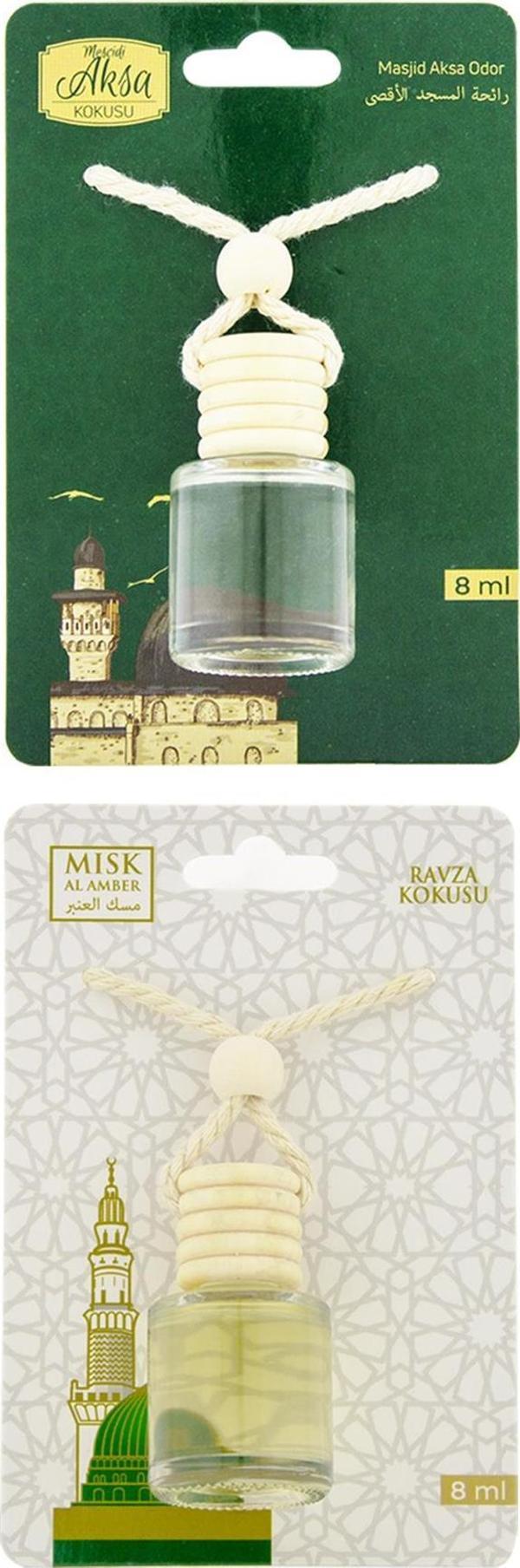 Mescidi Aksa Kokusu Ve Medine Ravza Kokusu 8 Ml Araba Kokusu Cam Şişe - Image 1
