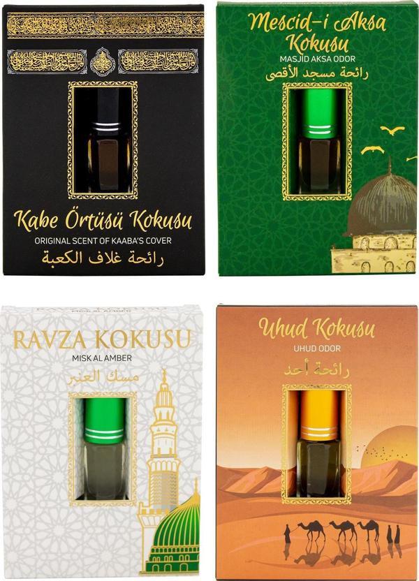 Kabe Örtüsü Kokusu Mescidi Aksa kokusu Medine Ravza Kokusu ve Uhud Kokusu Alkolsüz Esans 3ml - Image 1