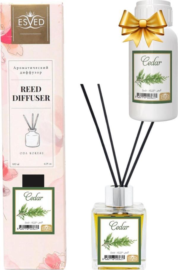 Sedir Kokusu 100 Ml Çubuklu Oda Kokusu Yedek Dolum Şişesi Hediyeli - Image 1